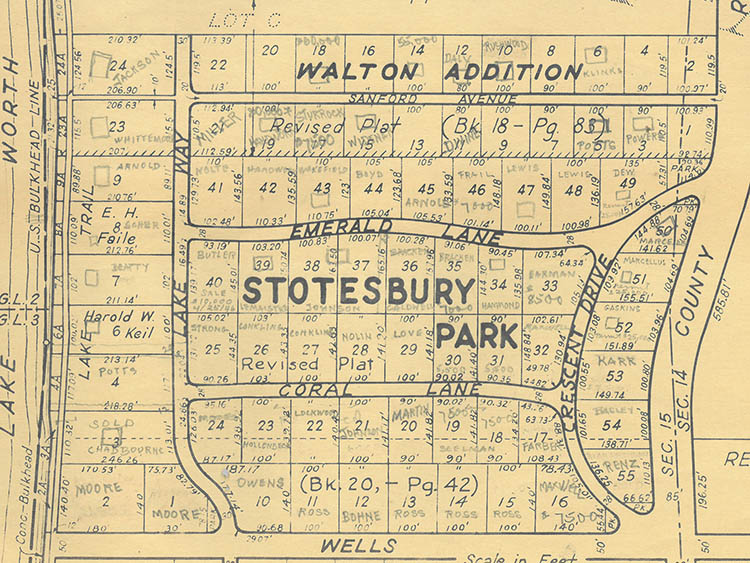 Sheet 13 scan of Stotesbury park and Walton addition